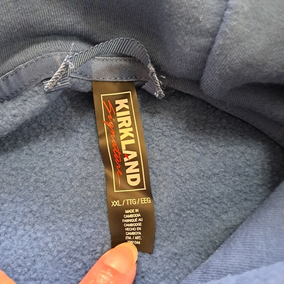 Kirkland Signature Hoodie Pullover Heavyweight Sweatshirt Blue Women's XXL - Picture 13 of 15